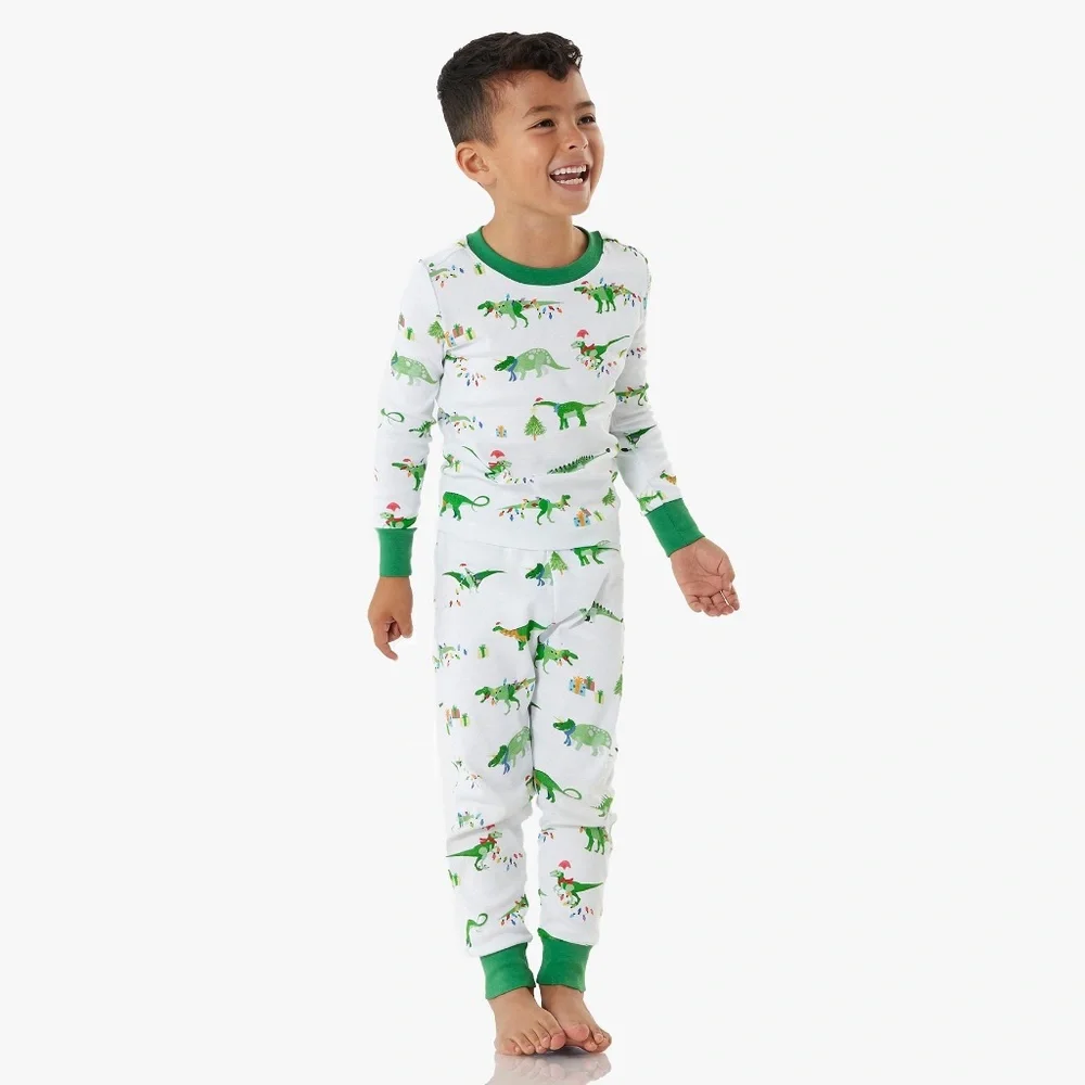 Christmas Dino Organic Cotton Pajama Set - PBK